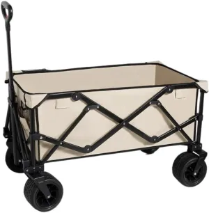 Outdoor carts with Wheels Shanuoduoji Outdoor Camper Fully Folding Camping Trailer Self-Driving Spring Outing Hand-Drawn Cart Picnic Camper Outdoor Cart(B)
