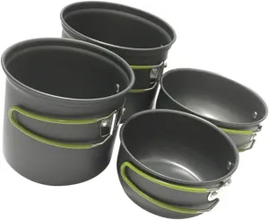 Outdoor Cooking Utensil Set Lightweight Camping Cookware Stove Pan Kit Silicone Cover for Easy Cleaning