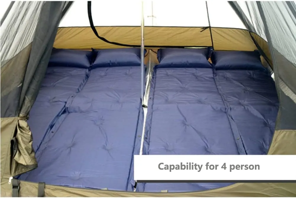 Outdoor Waterproof 4 Personen Yurt Bell Tent Family Teepee Tent Double Layers Indian Tipi Tent Suitable for Truck Camping Hiking Holidays