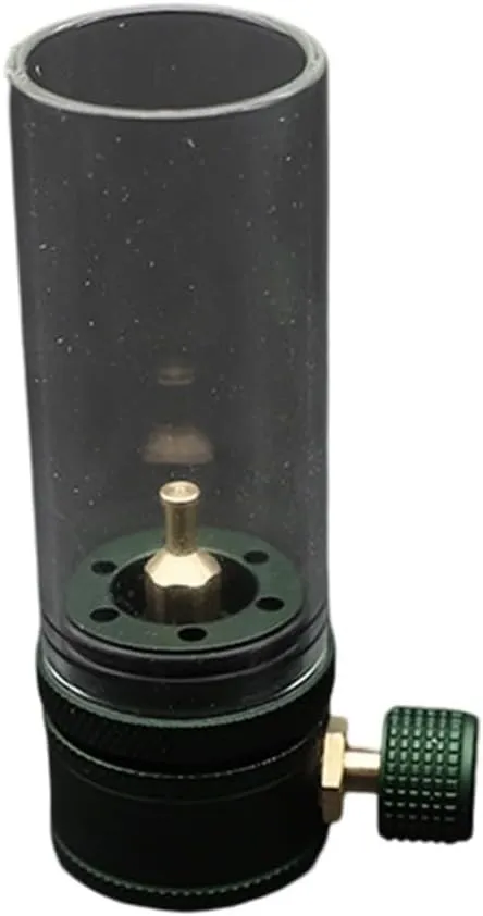 Outdoor Windproof Gas Candle Lantern Tent Light For Backpacking Hiking Fishing, Green