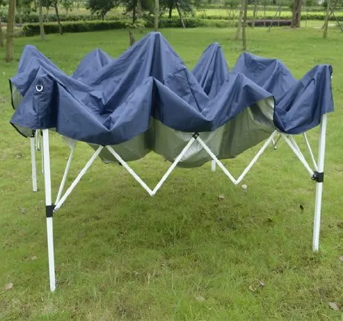 Outsunny Slant Leg Easy Pop-Up Canopy Party Tent, 10 x 10-Feet, Blue