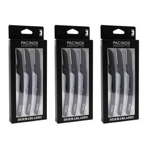Pacinos Derma Blades for Men - Precision Straight Razor Beard Care Exfoliation Tool with 100% Stainless Steel Blades