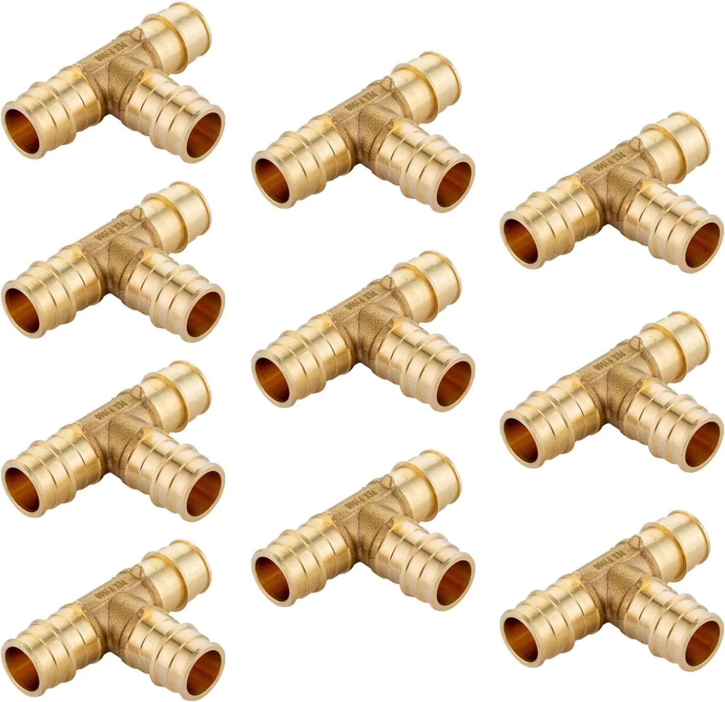 (Pack of 10) EFIELD Pex A Expansion Fitting 1/2"x 1/2"x 1/2" Tee ONLY For Pex-A Tubing Connection, ASTM F1960