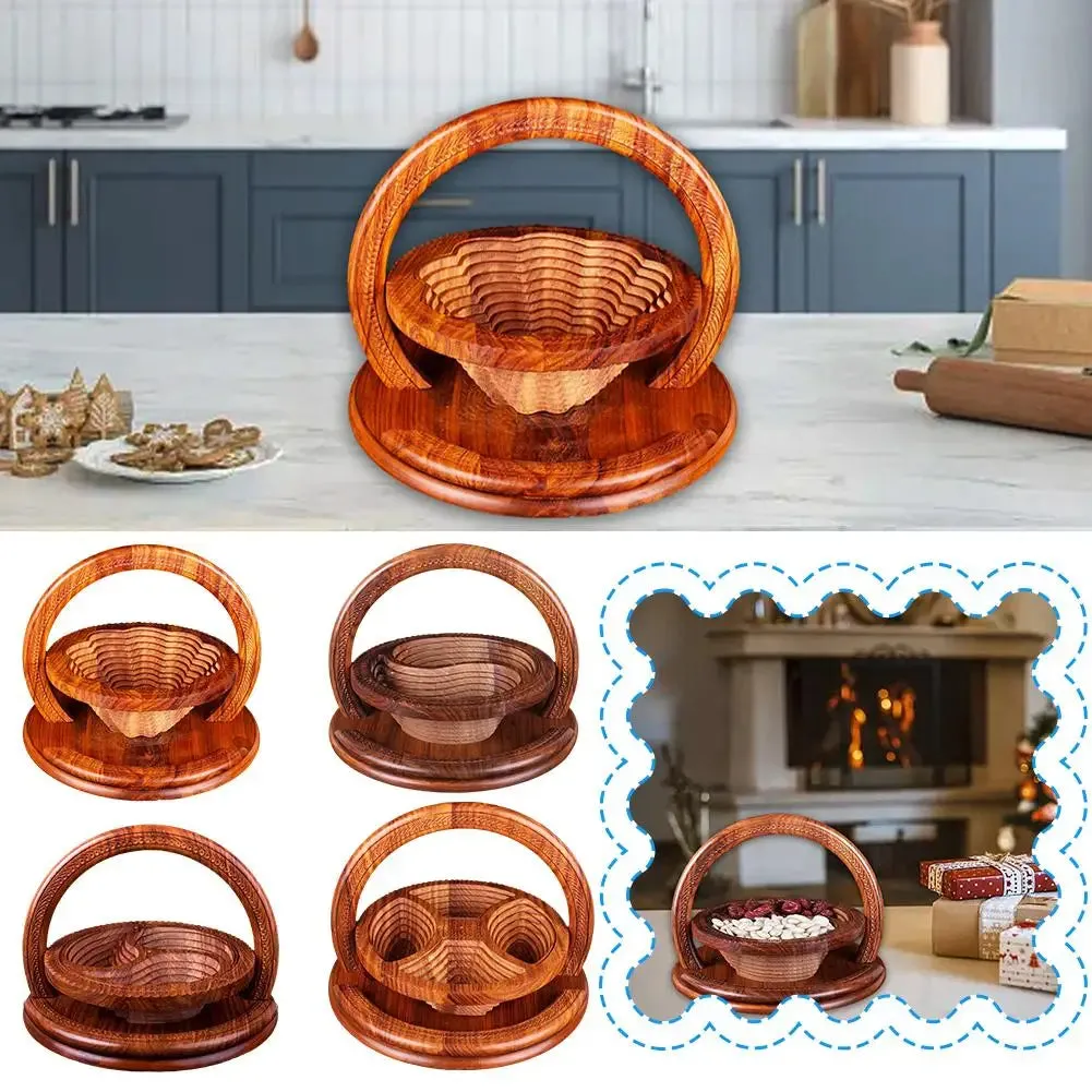 Pakistani Wood Foldable Fruit Basket