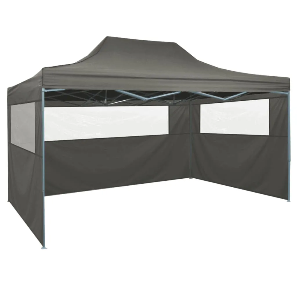 Party Tent Outdoor Canopy Folding Patio Gazebo with 3 Sidewalls Steel