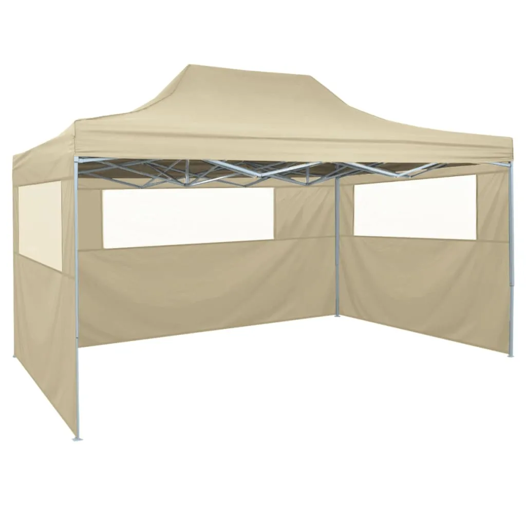 Party Tent Outdoor Canopy Folding Patio Gazebo with 3 Sidewalls Steel