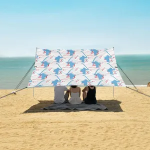 Pattern of Hockey Hockey Player Beach Camping Tent Sun Shelter for Whole Family, Beach Shade Canopy with UPF50  UV Protection,Easy Set Up and Carry,Outdoor Shade for Trips, Fishing, Backyard Fu