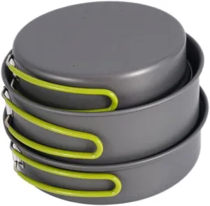 Picnic Fishing Cookware Camping Set 7-Piece Portable Nonstick Cooking Pan Kit for Outdoor Activities