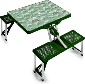 PICNIC TIME Star Wars Mandalorian Grogu Folding Picnic Table, Camping Table, Outdoor Table with Umbrella Hole, (Hunter Green)