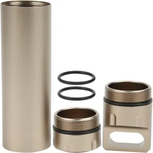 Pill Container , Pill Case Holder , Aluminum Alloy pillbox , watertight Drug Case , Outdoor Survival Storage Container Dry Bottle , Medicine Bottle for Outdoor Camping Travel(Silver)