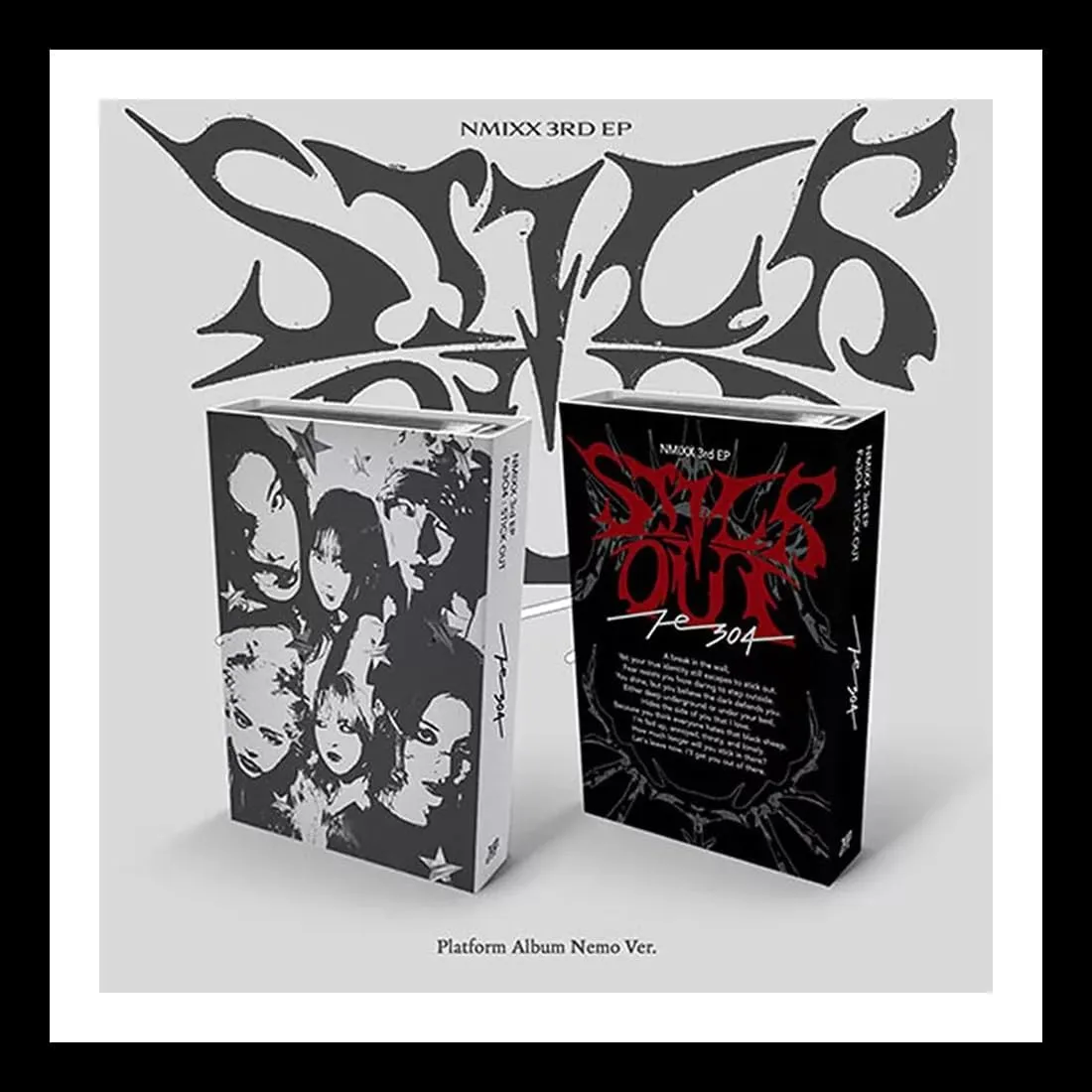 (Platform Ver.) NMIXX FE3O4: Stick Out 3rd Mini Album (NEPHELOMANCY/PYROMANCY - Random Ver.   Gift Card) K-Pop Sealed