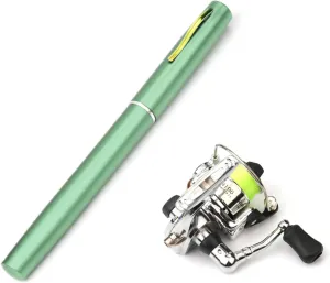 Pocket Fishing Rod Pen Fishing Rod Telescopic Fishing Rod with Reel Fishing Rod Reel Combo Set