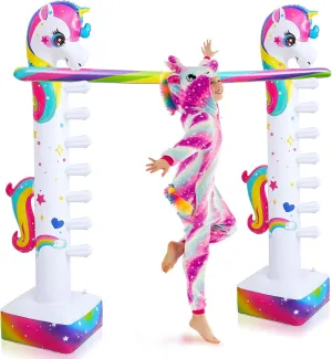 Poen Inflatable Limbo Game Summer Inflatable Limbo Party Game for Kids Adults Family Carnival Stick for Indoor Outdoor Beach Pool Themed Party Favors Holiday Activities Supplies