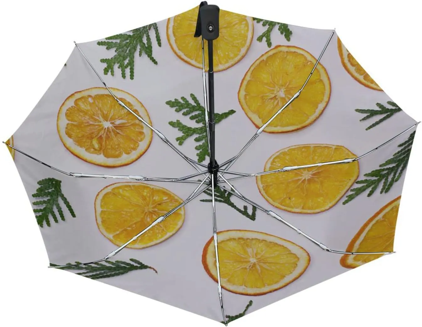 Poeticcity Automatic Folding Umbrella, Auto Open/Close 3 Folds Parasol, Compact Windproof Strong Umbrellas for Travel Sun & Rain