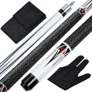 Pool Cue Stick - 58 inch Maple Billiard Pool Stick, 19/20/21 oz 1/2 Maple Pool Cue Stick Kit, 2-Piece Billiard Pool Cue Stick