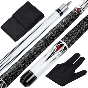 Pool Cue Stick - 58 inch Maple Billiard Pool Stick, 19/20/21 oz 1/2 Maple Pool Cue Stick Kit, 2-Piece Billiard Pool Cue Stick