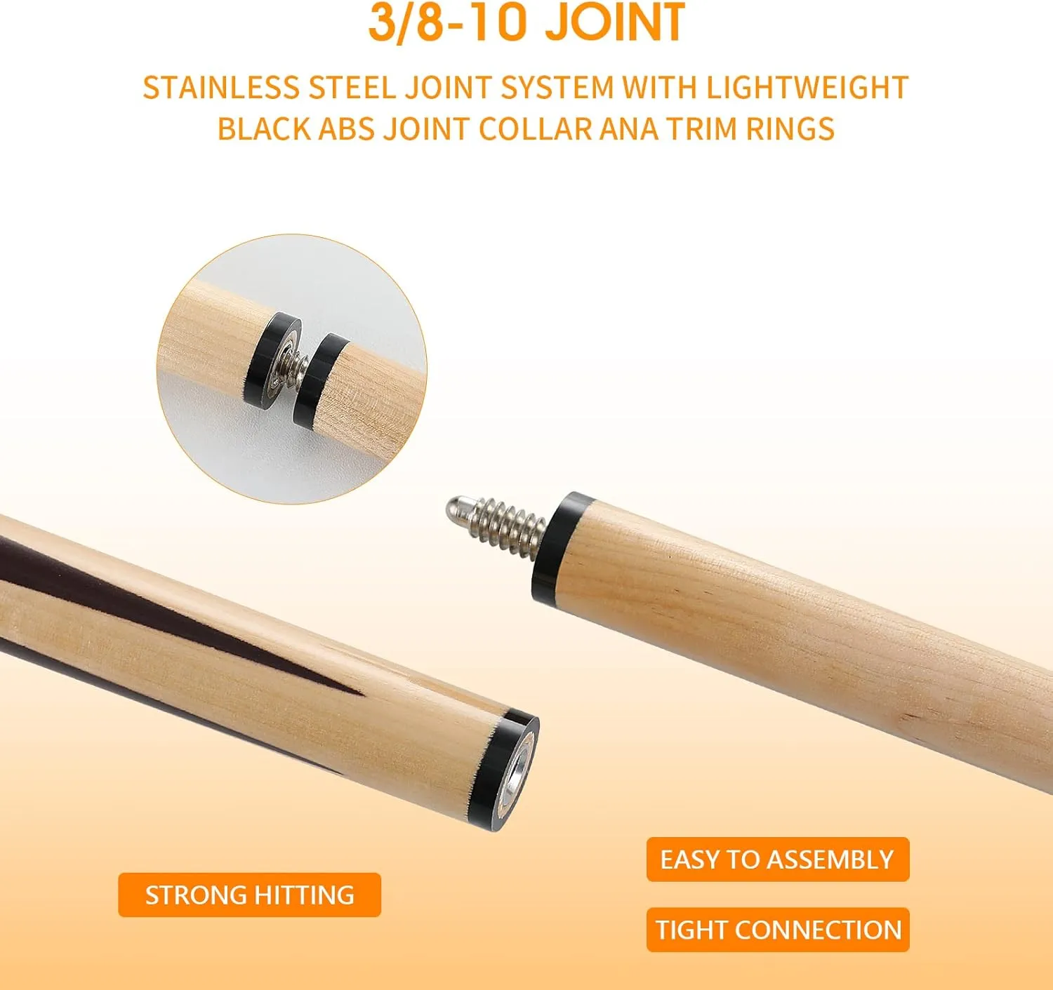 Pool Cue Stick/Billairds cue Stick Pool Stick 58" Set of 2/Set of 4 /Set of 4 20OZ, 48" Set of 2/ Set of 4, with Different Weight/Size/Quantity