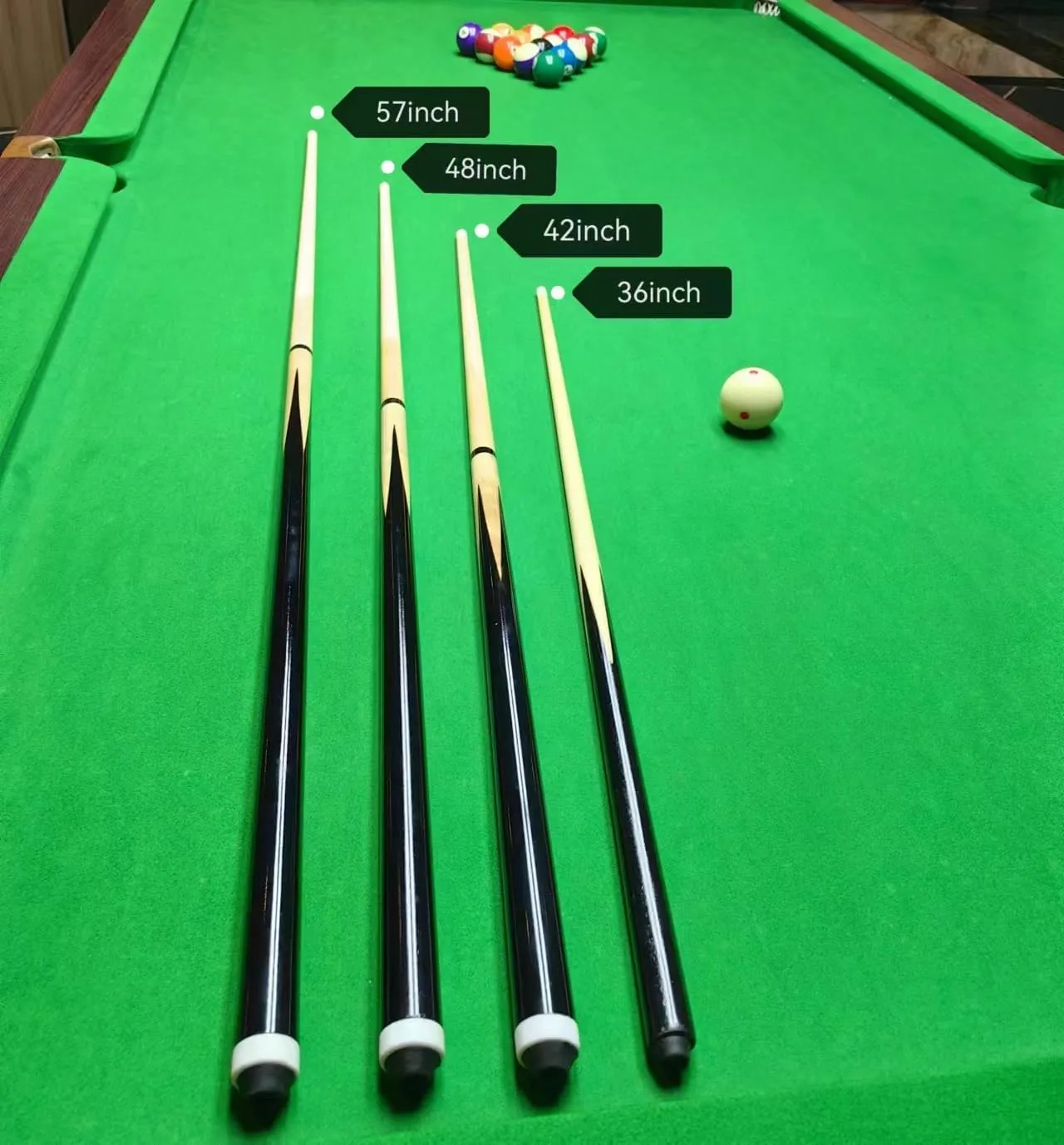 Pool Cue Stick,Hardwood 36inch/42inch/48inch/57inch Billiard Cue Sticks Set of 2/4,Table Pool Stick for Beginners,Cue for Pool Table,Pool Sticks with 13mm Tip