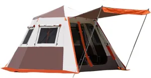 Pop Up Tent for 3 to 4 Person, Camping Outdoor Tent, Family Camping Tent with 360° Panoramic View, Ventilation, Waterproof Dome Tent for Kids, Camping, Beach, and Outdoor