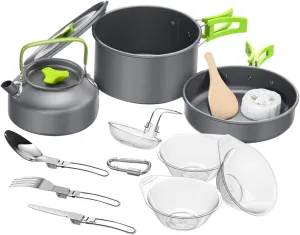 POPETPOP 1 Set Picnic Barbecue Pot Camping Cookware Set Portable Camping Cooking Utensils