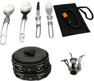 POPETPOP 1set Portable Camping Cookware Cookware for Outdoor Cooking for Hiking Backpacking Picnics and Family Gatherings Easy to Clean and Multi-Functional