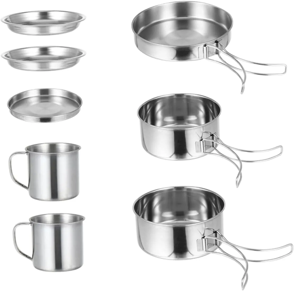 POPETPOP Camp Cooking Essentials Barbecue Cookware Kit Hiking Picnic Utensil Set Easy to Clean