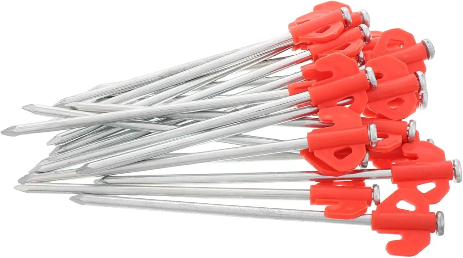 POPETPOP Camping Essential 20pcs Outdoor Tent Ground Stakes Iron Pegs Windproof Nails for Quick Tent Mat Setup