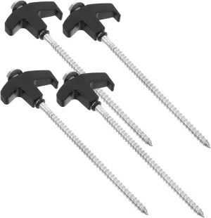 POPETPOP Pack Tent Pegs Heavy Duty Camping Stakes for Tents Windproof Ground Anchors Easy Insert Multi-use Outdoor Stakes