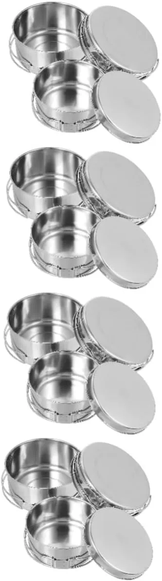 POPETPOP Stainless Steel Camping Cookware Stackable Pot Pan for Outdoor Picnic Scratch Resistant Cooking Utensils