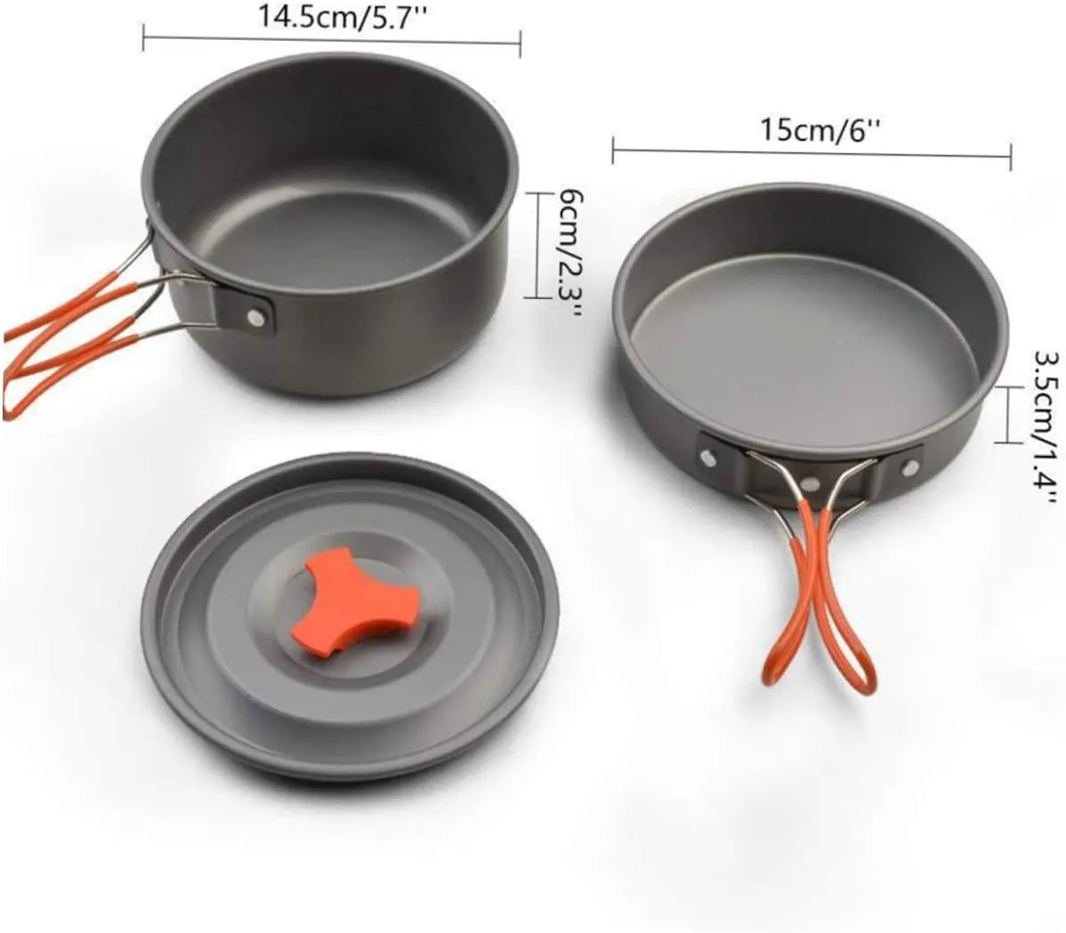 POPETPOP Travel Cooking Lightweight Outdoor Cookware for Camping and Hiking Food Grade Materials Non Stick