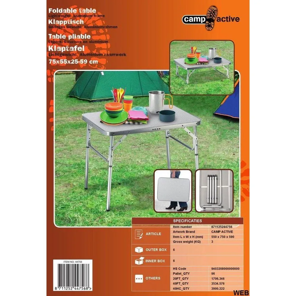 Portable Aluminium Folding Camping Table