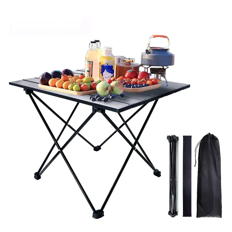 Portable Aluminum Camping Table, Lightweight Folding Design, 15.7" x 13.8"