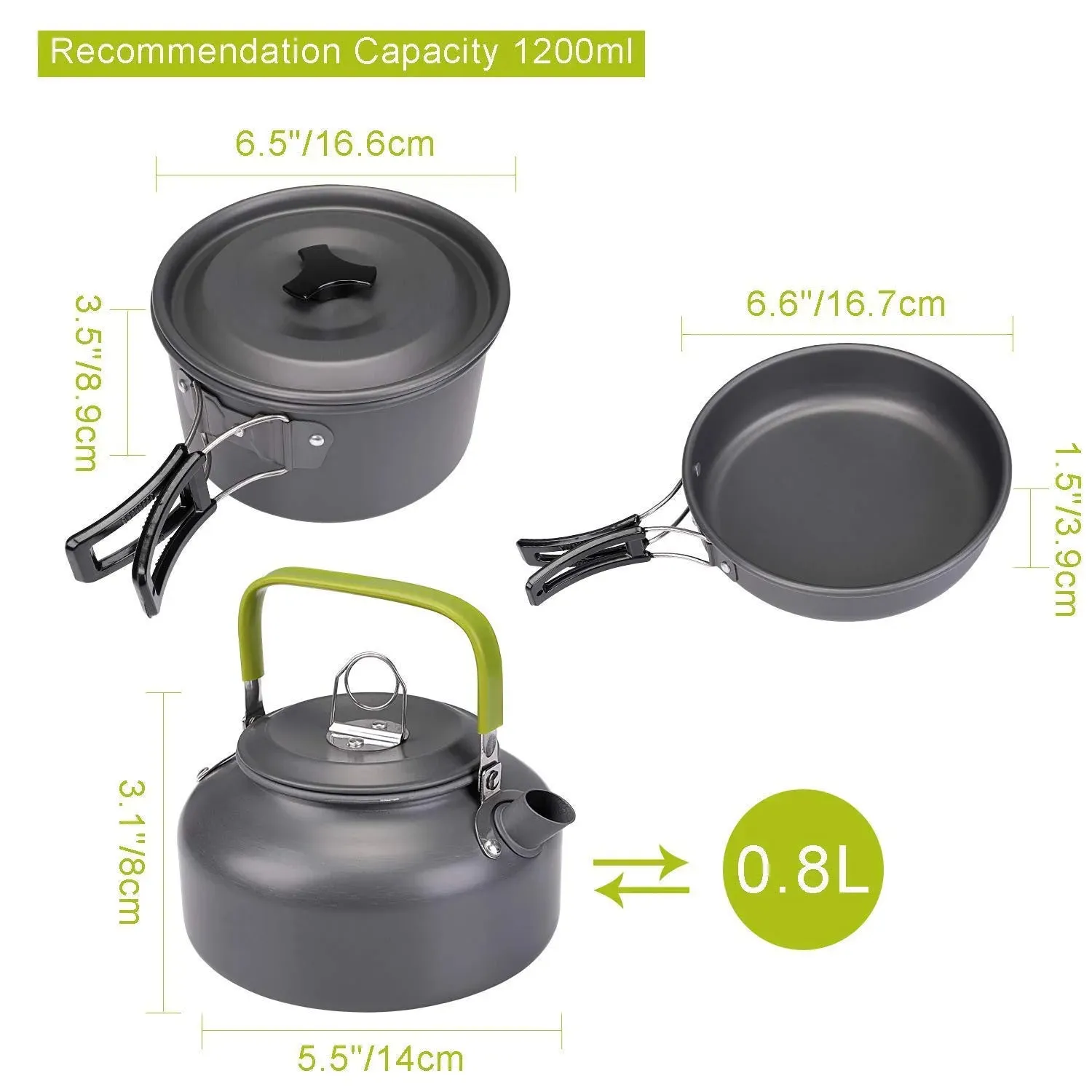 Portable Aluminum Cookware Set