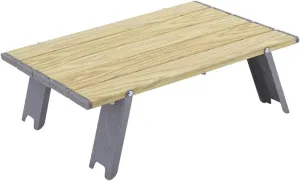 Portable Beach Table Aluminum Ultralight Folding Camping Table，Backpacking Mini Small Folding Camping Side Table for Camp, Portable Table for Outdoor Picnic (Color : Light Wood Grain)