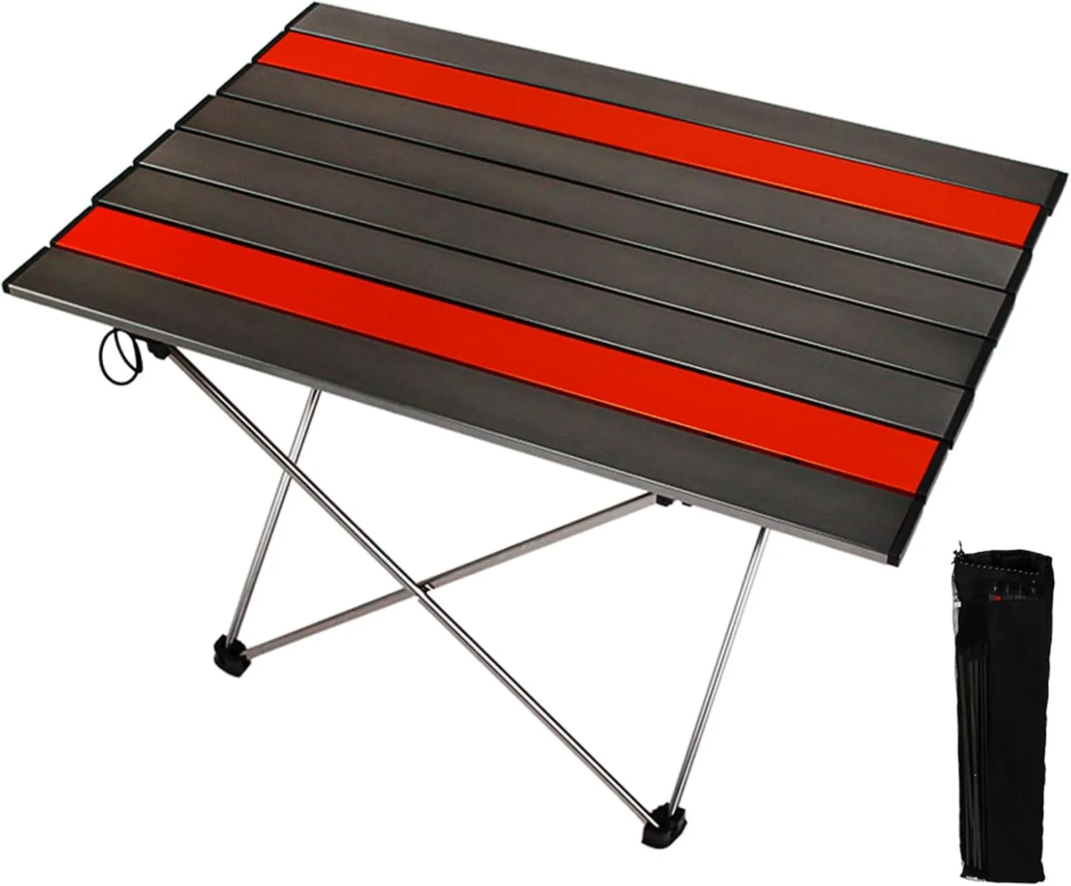 Portable Camping Side Table,Camping Tables Picnic Accessories Camping Gear with Carry Bag for Wild Camping,Outdoor Photography,Exploration,Orange and Gray