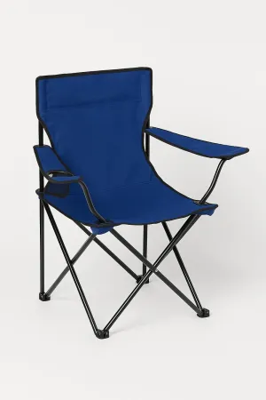 Portable Camping Summer Chair with Cup Holder – Lightweight & Foldable Chair for Outdoor, Beach Chair, Hiking & Summer Adventures Available in (Blue Color)