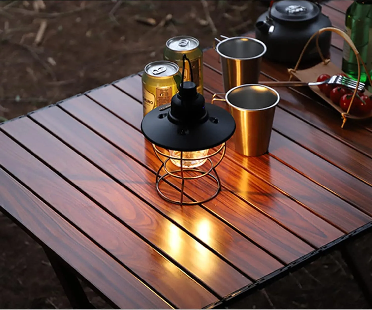 Portable Camping Table Compact Folding Table Ultra-Light Leisure Beach Table Stable and Comfortable Furniture for Hike Travel Fishing,Brown,S(Length41cm)