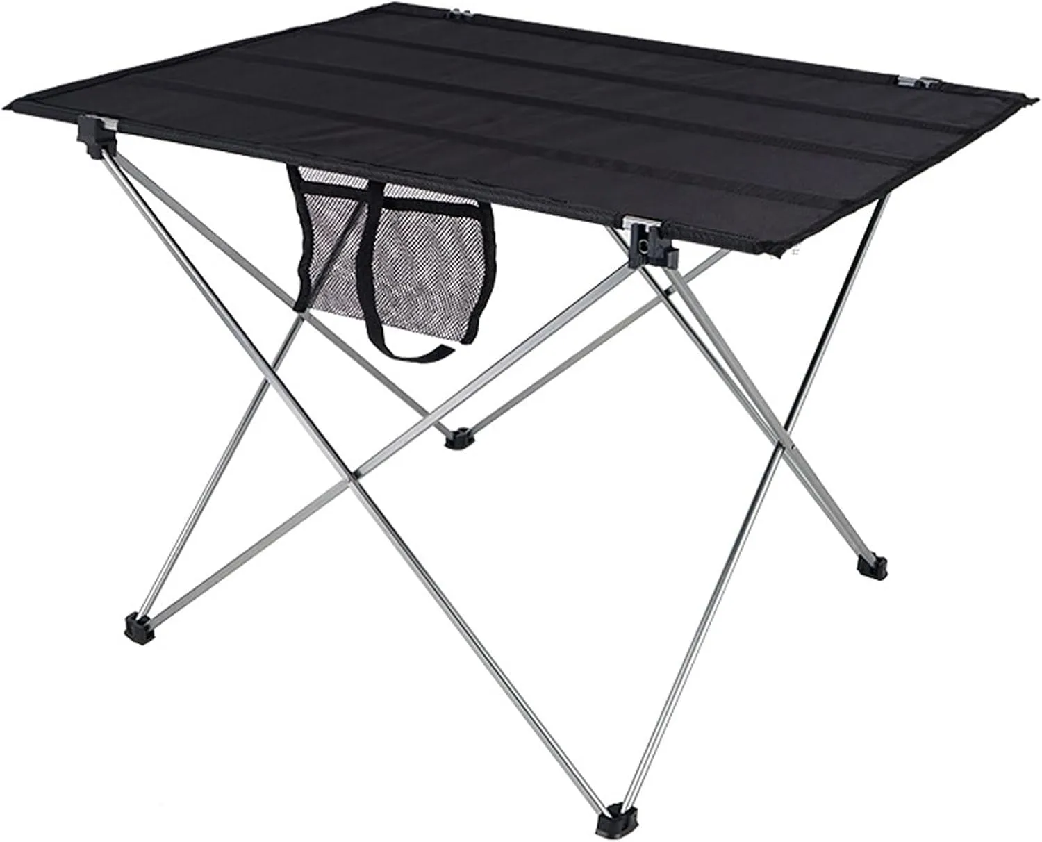 Portable Camping Table with Side Pockets Compact with Carrying Bag Ultralight Aluminum Beach Folding for Hiking Picnicking BBQ Leisure Dining