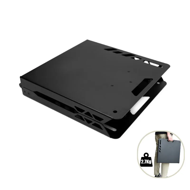 Portable Foldable IGT Table | Lightweight Aluminum Alloy Tactical Camping BBQ Table | Black
