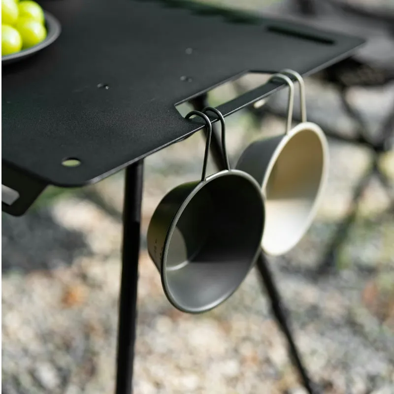 Portable Foldable IGT Table | Lightweight Aluminum Alloy Tactical Camping BBQ Table | Black