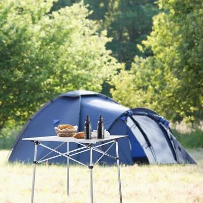 Portable Folding Aluminum Table Outdoor Camping Picnic Desk With Carry Bag