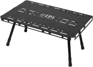 Portable Folding Camping Table with Adjustable Height, Multifunctional Aluminum Alloy Outdoor Picnic Desk, Compact Backpacking Table with Built in Storage Compartment (METRO)