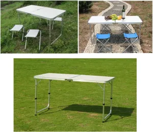 Portable Folding Table 120x60cm – Folding Camping Table for Indoor & Outdoor Use