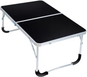 Portable Folding Table - Small Outdoor Folding Table, Suitable for Travel, Camping, Beach, Barbecue, Picnic, Party, Patio (Black)