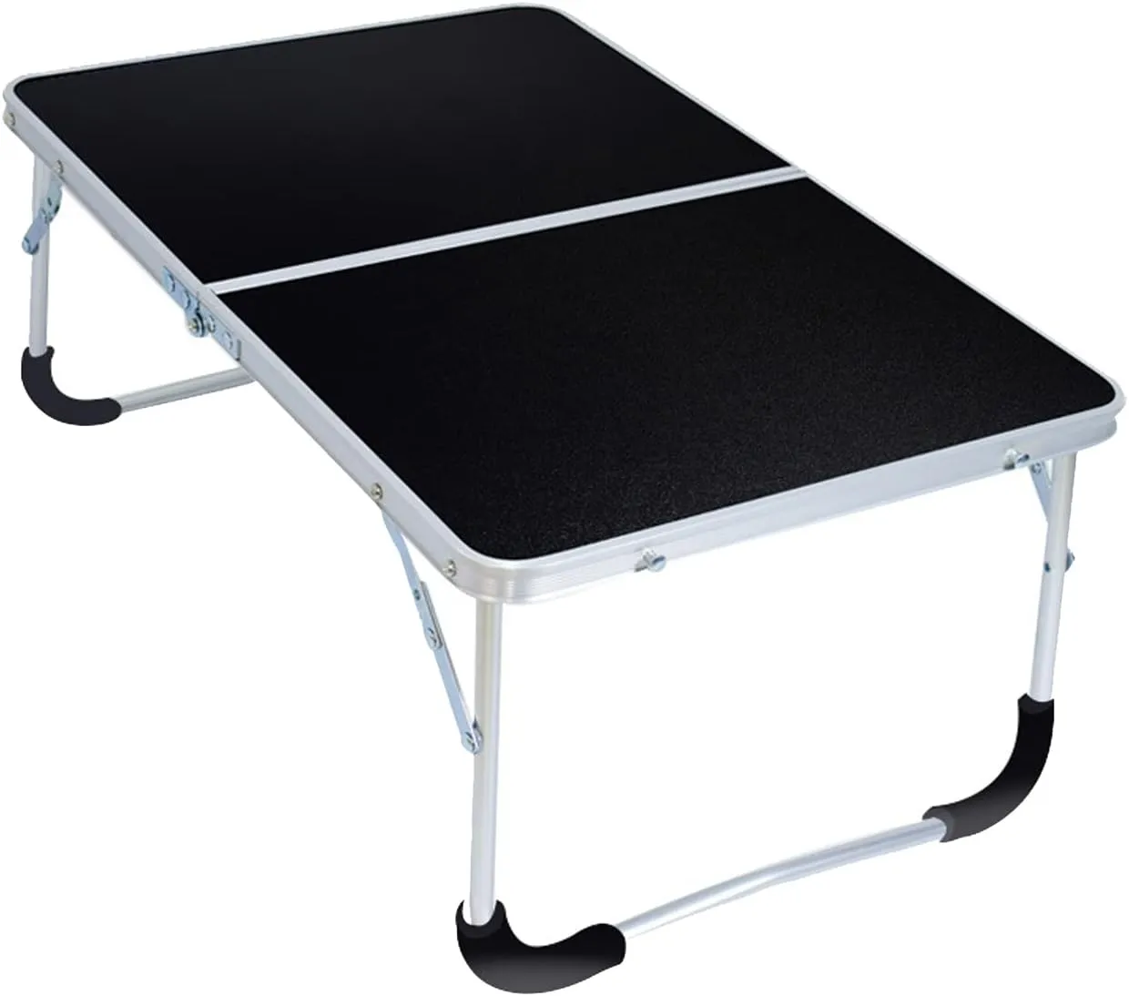 Portable Folding Table - Small Outdoor Folding Table, Suitable for Travel, Camping, Beach, Barbecue, Picnic, Party, Patio (Black)