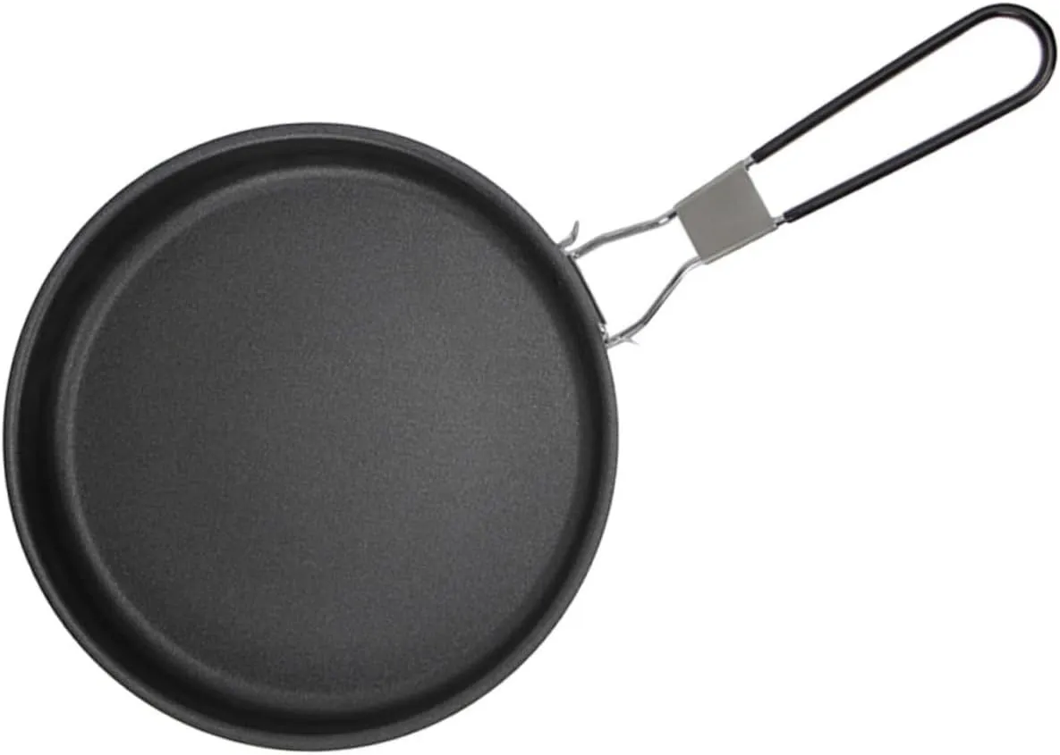 Portable Non Stick Camping Pan Wear Resistant Skillet Multi Function Frying Pan for Outdoor Cooking Lightweight Cookware for Camping Hiking