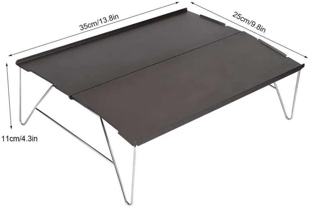 Portable Outdoor Hiking Folding Table, Aluminium Alloy Barbecue Picnic Dining Table, Durable Smooth Surface Camping Table