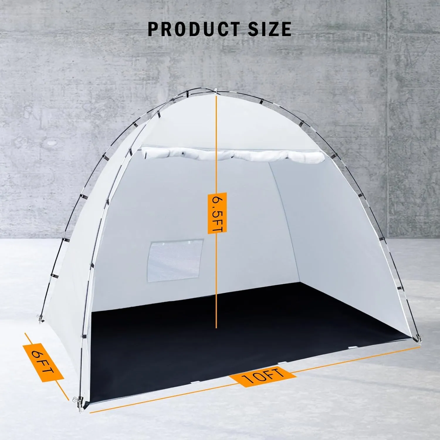 Portable Paint Booth Tent, Siebwin 10(L) x6(W) x6.5(H) ft Larger Spray Paint Tent with Built-in Floor & Mesh Screen & Windproof Hooks for Furniture DIY Hobby Tool Spray Paint Shelter