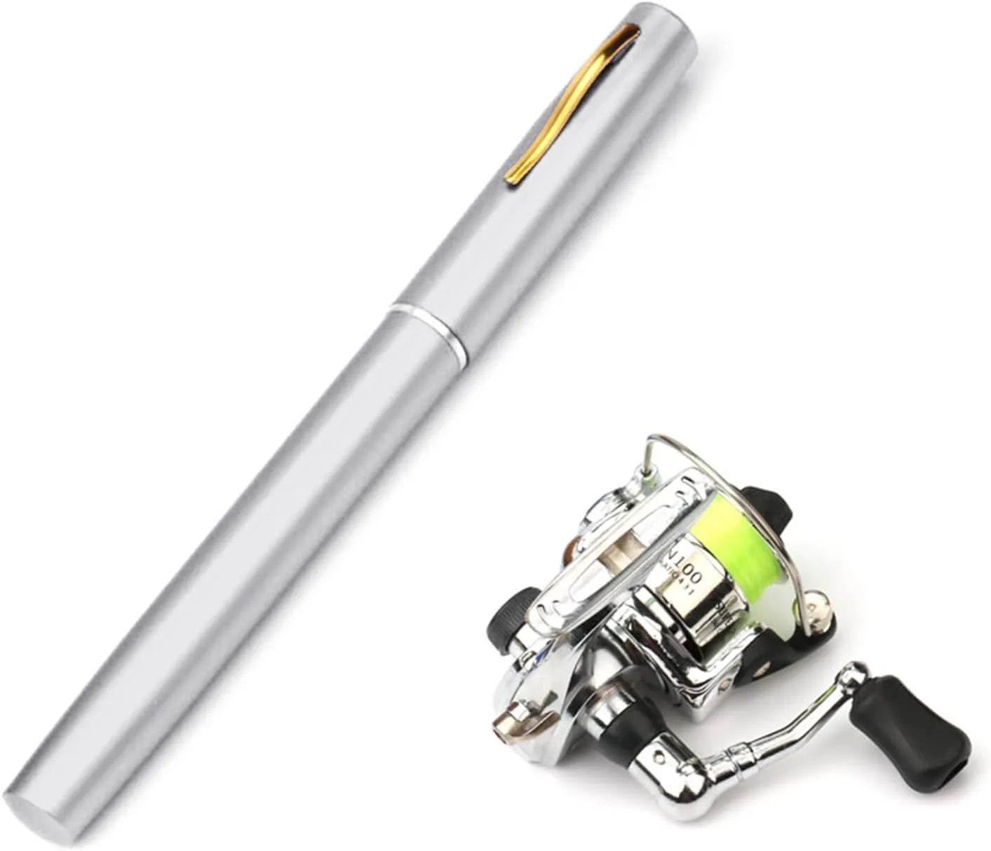 Portable Pocket Fishing Rod Telescopic Pen Shaped Fishing Rod Fishing Rod for Salt/Freshwater Fishing