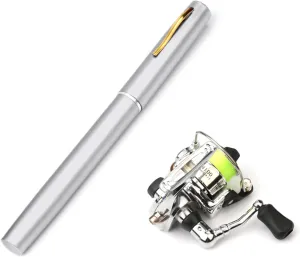 Portable Pocket Fishing Rod Telescopic Pen Shaped Fishing Rod Fishing Rod for Salt/Freshwater Fishing
